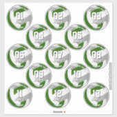13 volleybalsters Groen Grijs Team kleuren Sticker (Vel)