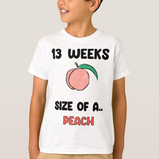 13 weken zwangerschap - Schattigee retro fruit van T-shirt (Voorkant)