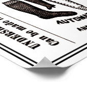 13 x 19-inch antiek breimachine poster (Hoek)