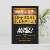 13 Year Old Teenage Birthday Boy Kaart (Staand voorkant)