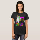 13 Year Old Unicorn Flossing 13th Birthday Girl Un T-shirt (Voorkant volledig)