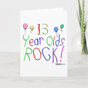 13 Year Olds Rock! Wenskaart Kaart