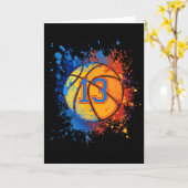 13 Years Old 13th Birthday Sketll Gift For Boys Pa Kaart (Gele Bloem)