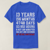 13 Years old of Being Awesome 13th Birthday Gift T-shirt (Design voorkant)