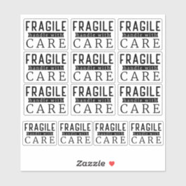 13 zwart, breekbaar handvat met zorg voor kleine b sticker