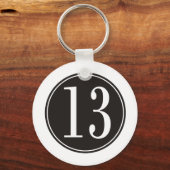 #13 Zwarte Cirkel (voorzijde) Sleutelhanger (Voorkant)