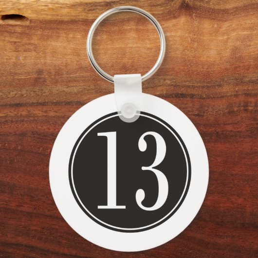#13 Zwarte Cirkel (voorzijde) Sleutelhanger (Voorkant)