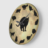 13 zwarte katten en een volledige maan grote klok (Hoek)