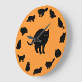 13 zwarte katten grote klok (Hoek)