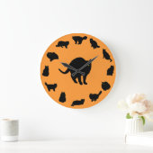 13 zwarte katten grote klok (Huis)