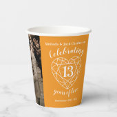 13de foto van het Jubileum van de Wedding Papieren Bekers (Achterkant)