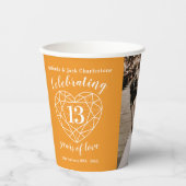 13de foto van het Jubileum van de Wedding Papieren Bekers (Voorkant)