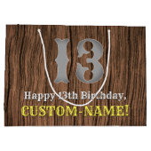 13de verjaardag: Country Western geïnspireerd uite Groot Cadeauzakje (Achterkant)