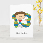 13de Verjaardag - de kaart van Groeten - Jongen (Gele Bloem)