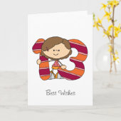 13de Verjaardag - de Kaart van Groeten - Meisje (Gele Bloem)