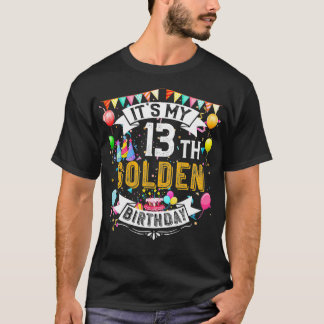 13de verjaardag is mijn 13de gouden verjaardag t-shirt