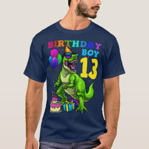 13de verjaardag jongen 13 dinosaurus t-shirt