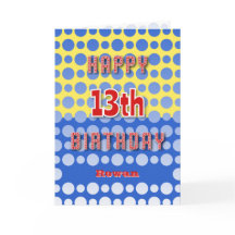 13de verjaardag voeg naam cirkels patroon toe