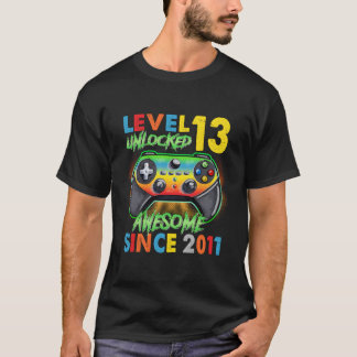 13de verjaardagscadeaus Jongensniveau 13 Ontgrende T-shirt