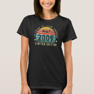 13de Verjaardagsjongens Meisjes Vintage Mei 2009 1 T-shirt