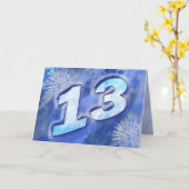 13de verjaardagskaart kaart (Gele Bloem)