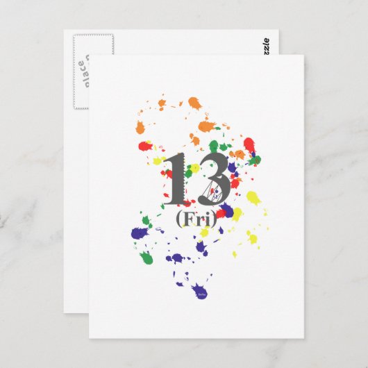 13de Vrijdag Briefkaart (Voorkant / Achterkant)