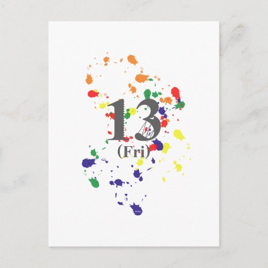 13de Vrijdag Briefkaart (Voorkant)