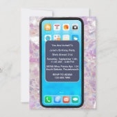 13e 14e 15e 18e 21e mobiele telefoon Verjaardag Kaart (Voorkant)