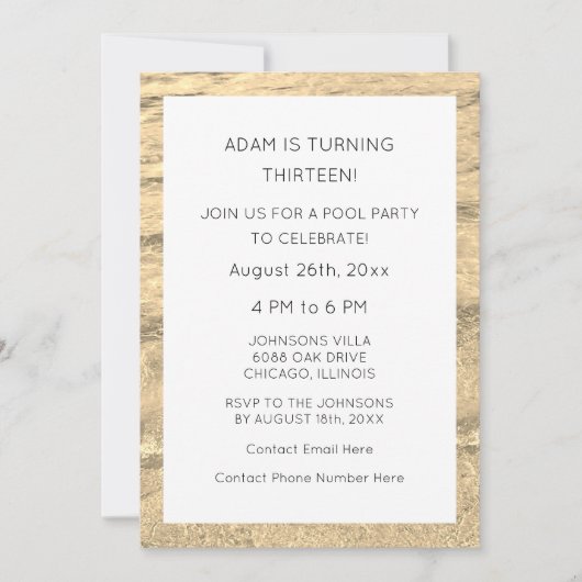 13e aangeboren dag Abstracte aanvalspoel Kaart (Voorkant)