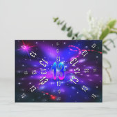 13e - Abstract universum - INVITATIE Kaart (Staand voorkant)