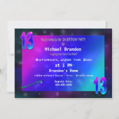 13e - Abstract universum - INVITATIE Kaart (Achterkant)