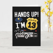 13e Birthday Gift Police Officer 13-jarige jongen Kaart (Gele Bloem)