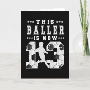 13e Birthday Gift Soccer Player 13-jarige jongen Kaart