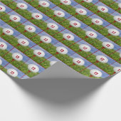 13e Birthday Golf Ball Cadeaupapier (Hoek)