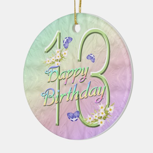13e Birthday Rainbow Keepomwille Ornament (Links)