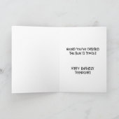 13e Birthday Space Cat Card Kaart (Binnen)