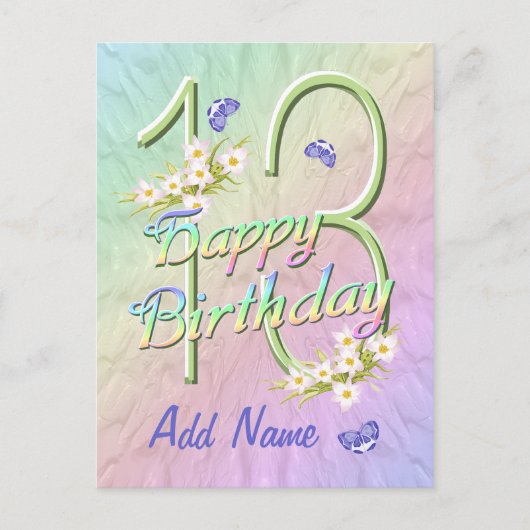 13e Briefkaart ter gelegenheid van de geboorte van (Voorkant)