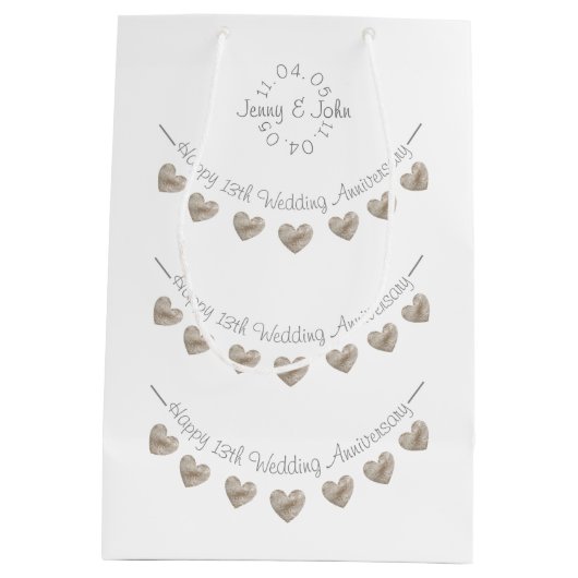 13e cadeautas voor Jubileum met wieltjes (Achterkant)