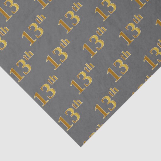 13e (dertiende) gebeurtenis grijs, Faux Gold Tissuepapier (Detail)