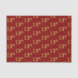 13e (dertiende) gebeurtenis rood, Faux Gold Tissuepapier