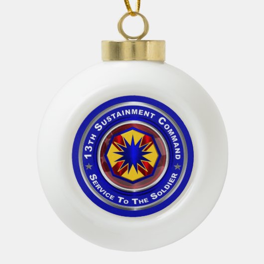 13e Duurzaamheidscommando Keramische Bal Ornament (Voorkant)