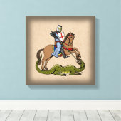 13e eeuw Saint George en de Draak Canvas Afdruk (Insitu (Houten vloer))