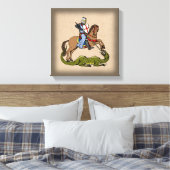 13e eeuw Saint George en de Draak Canvas Afdruk (Insitu (Slaapkamer))