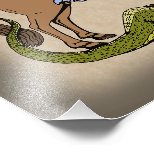 13e eeuw Saint George en de Draak Foto Afdruk (Hoek)