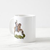 13e eeuw Saint George en de Draak Koffiemok (Voorkant links)