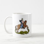 13e eeuw Saint George en de Draak Koffiemok (Links)