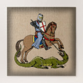 13e eeuw Saint George en de Draak Legpuzzel (Verticaal)