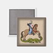 13e eeuw Saint George en de Draak Magneet (Voorkant / Achterkant)