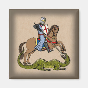 13e eeuw Saint George en de Draak Magneet