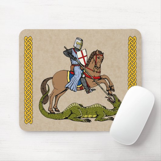 13e eeuw Saint George en de Draak Muismat (Met muis)